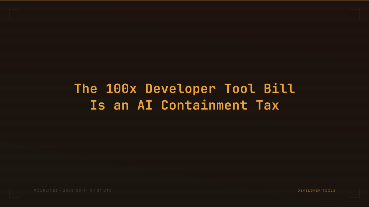 The 100x Developer Tool Bill Is an AI Containment Tax