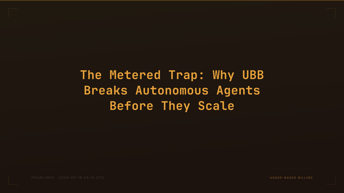 The Metered Trap: Why UBB Breaks Autonomous Agents Before They Scale