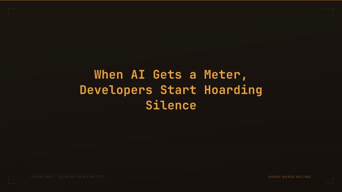 When AI Gets a Meter, Developers Start Hoarding Silence