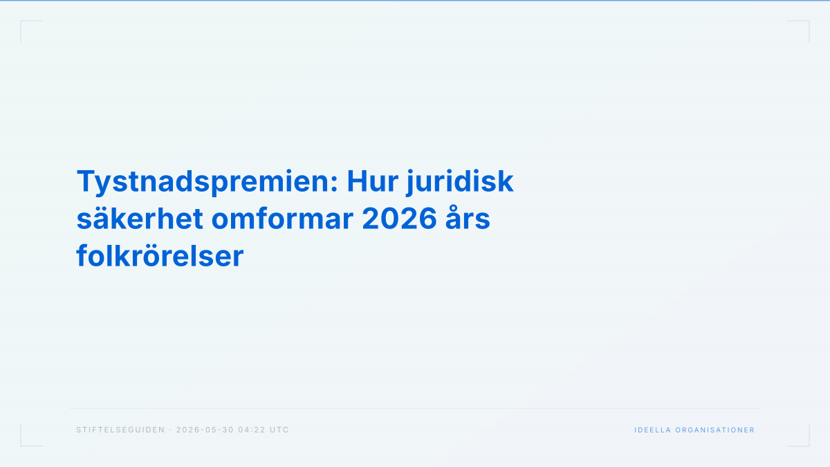 Tystnadspremien: Hur juridisk säkerhet omformar 2026 års folkrörelser