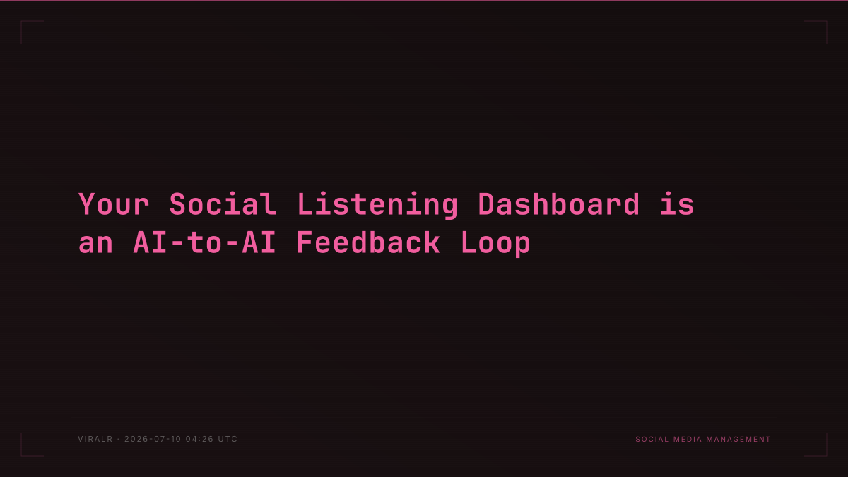 Your Social Listening Dashboard is an AI-to-AI Feedback Loop